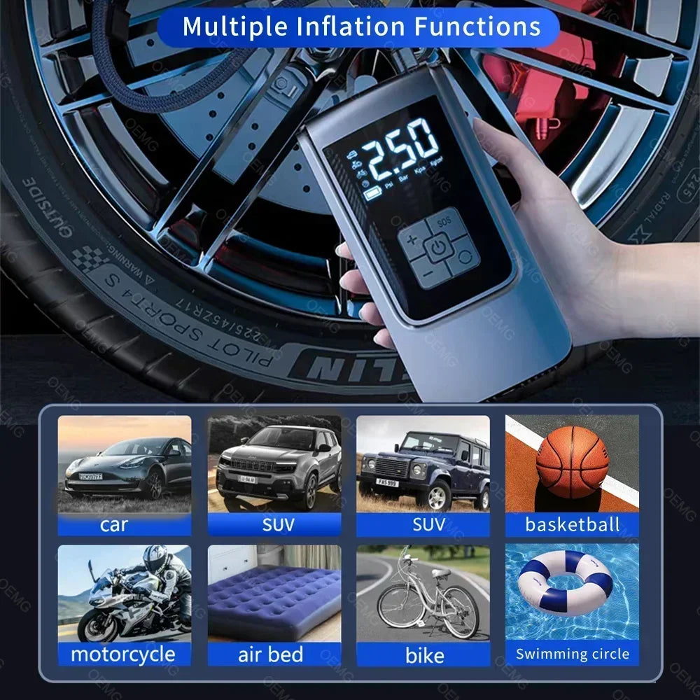 DetailPro | Ultra Air Pro | Fix Flat Tires & Inflate Anywhere Instantly: The Ultimate Portable Digital Air Compressor